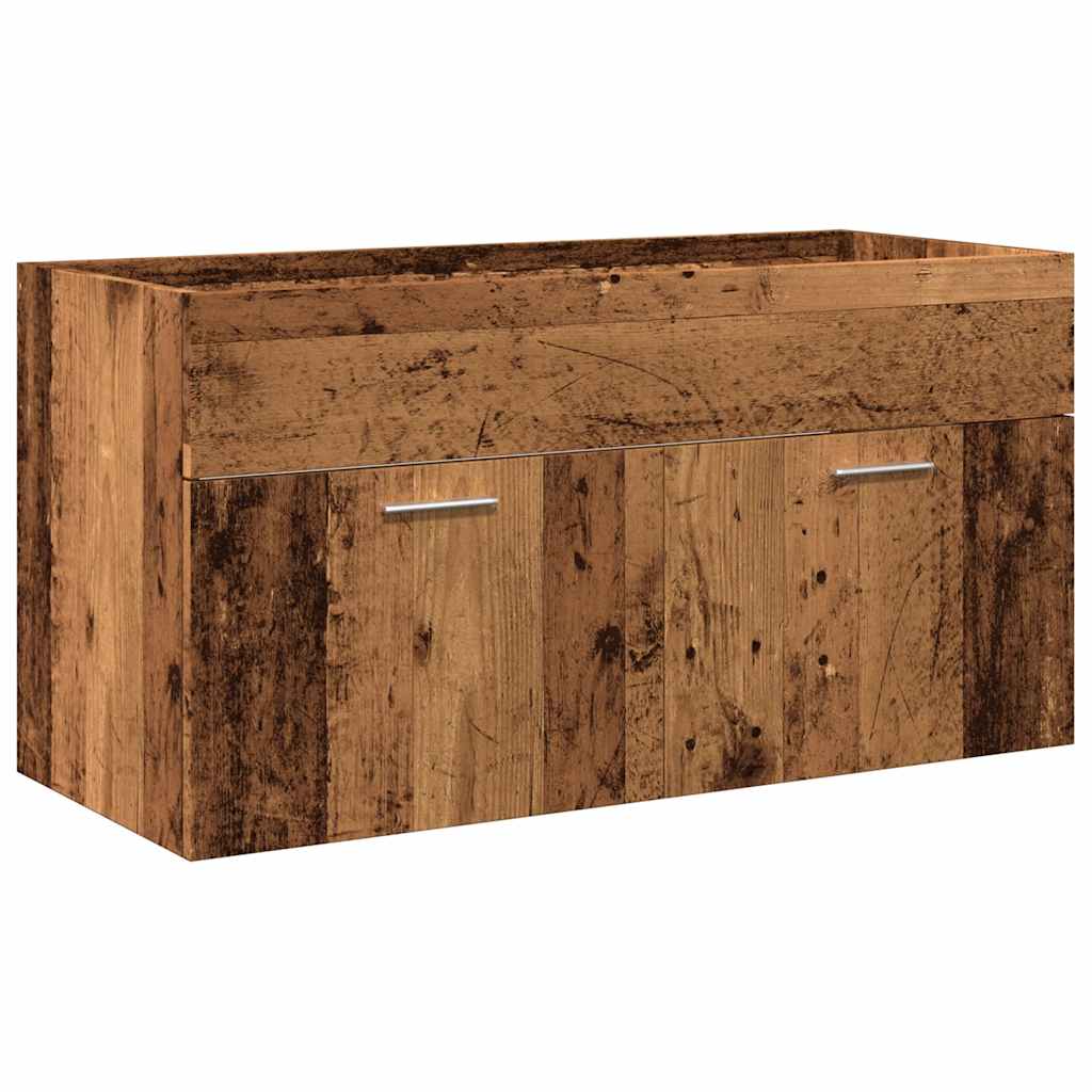 vidaXL 5 Piece Bathroom Furniture Set Old Wood Engineered Wood