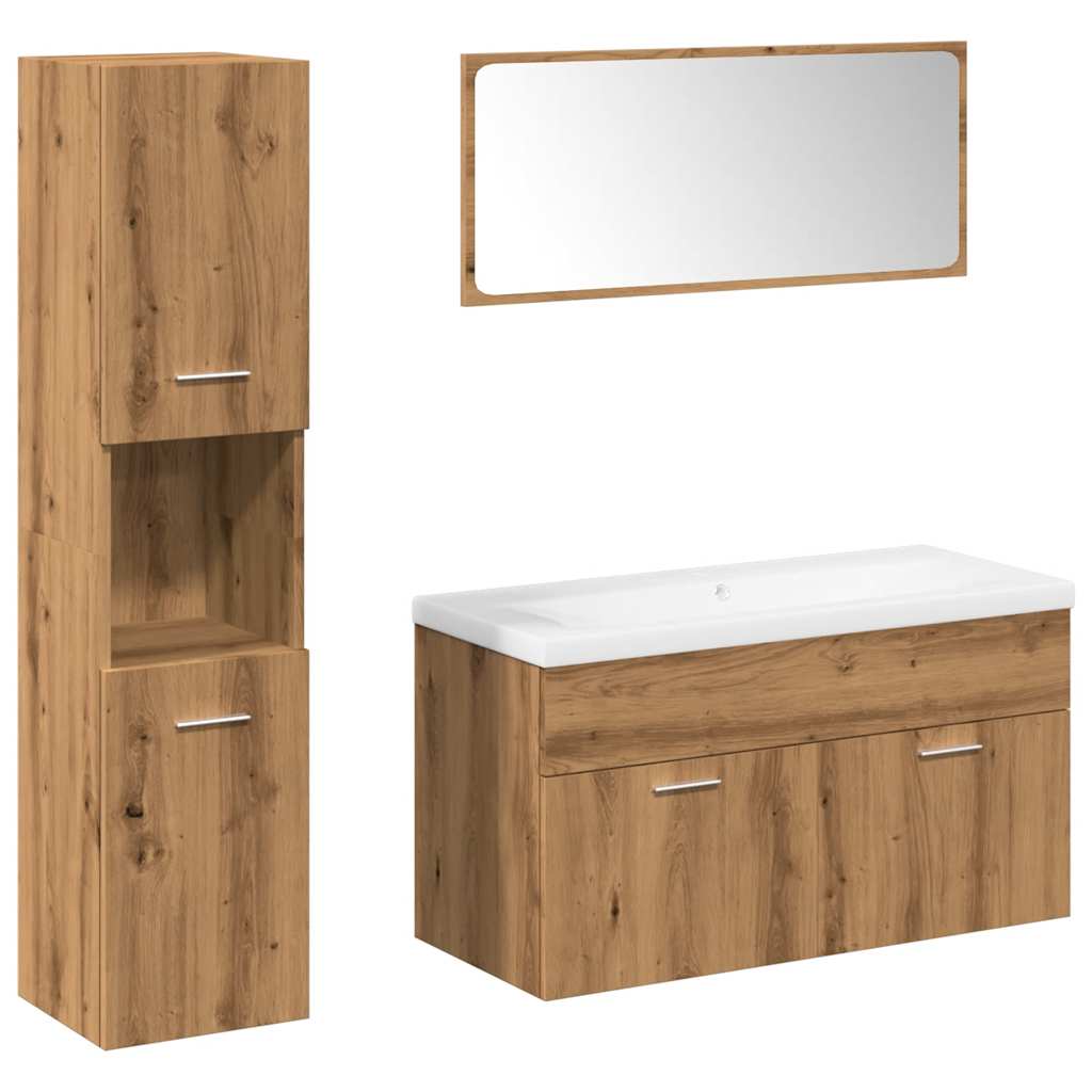 vidaXL 5 Piece Bathroom Furniture Set Artisan Oak Engineered Wood