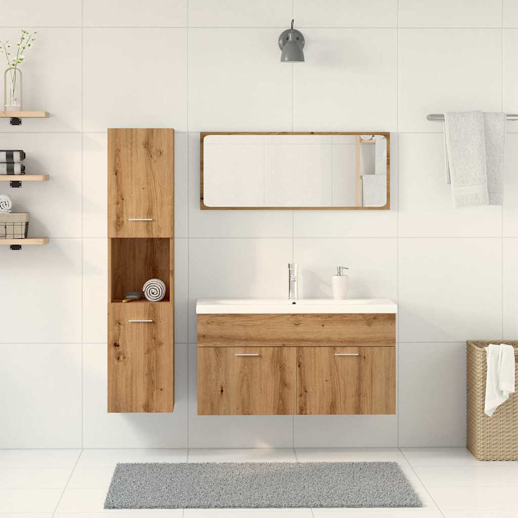 vidaXL 5 Piece Bathroom Furniture Set Artisan Oak Engineered Wood