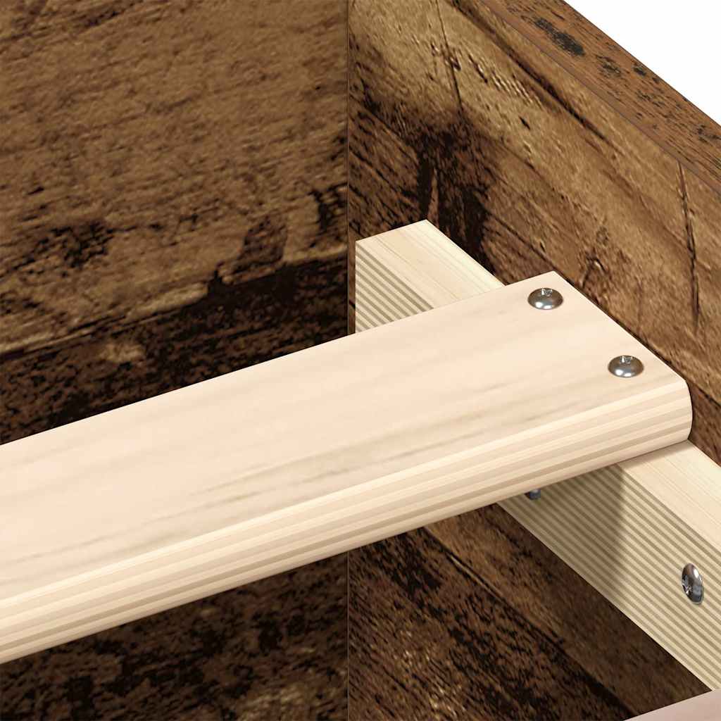 Bed Frame without Mattress Old Wood 90x200 cm Engineered Wood