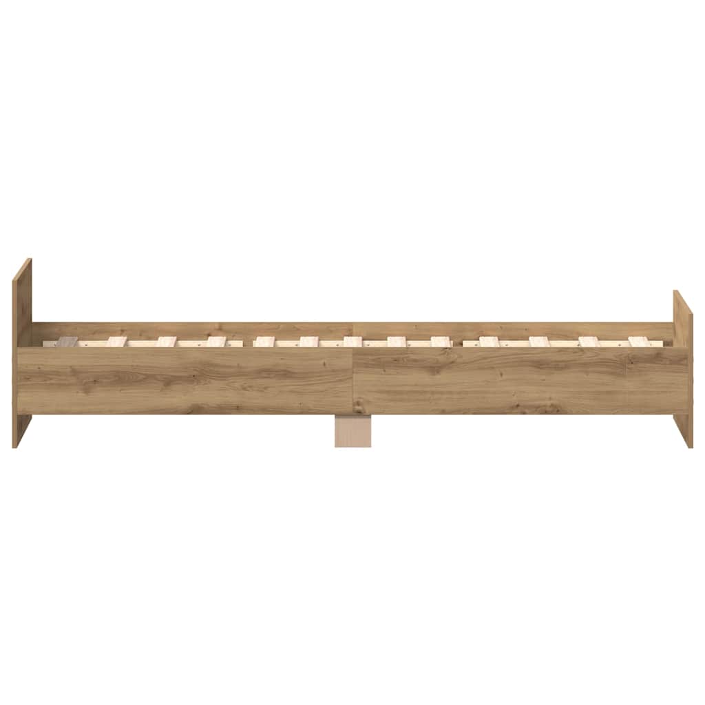 Bed Frame without Mattress Artisan Oak 90x200 cm Engineered Wood