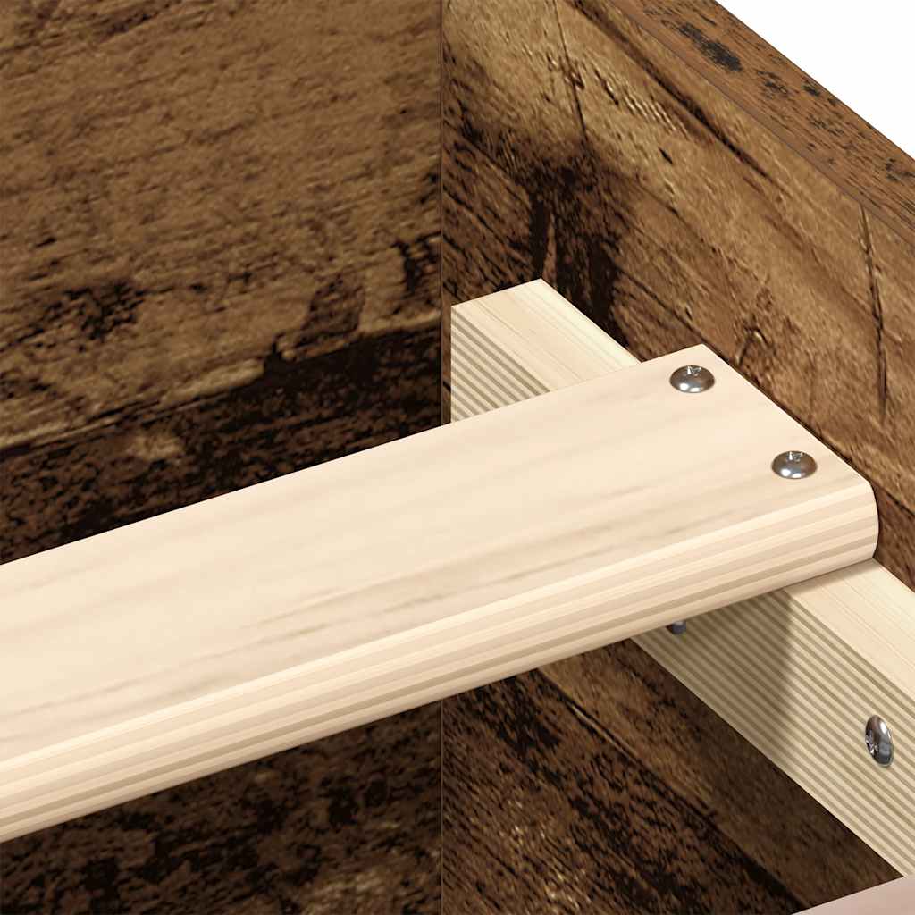 Bed Frame without Mattress Old Wood 90x190 cm Single Engineered Wood