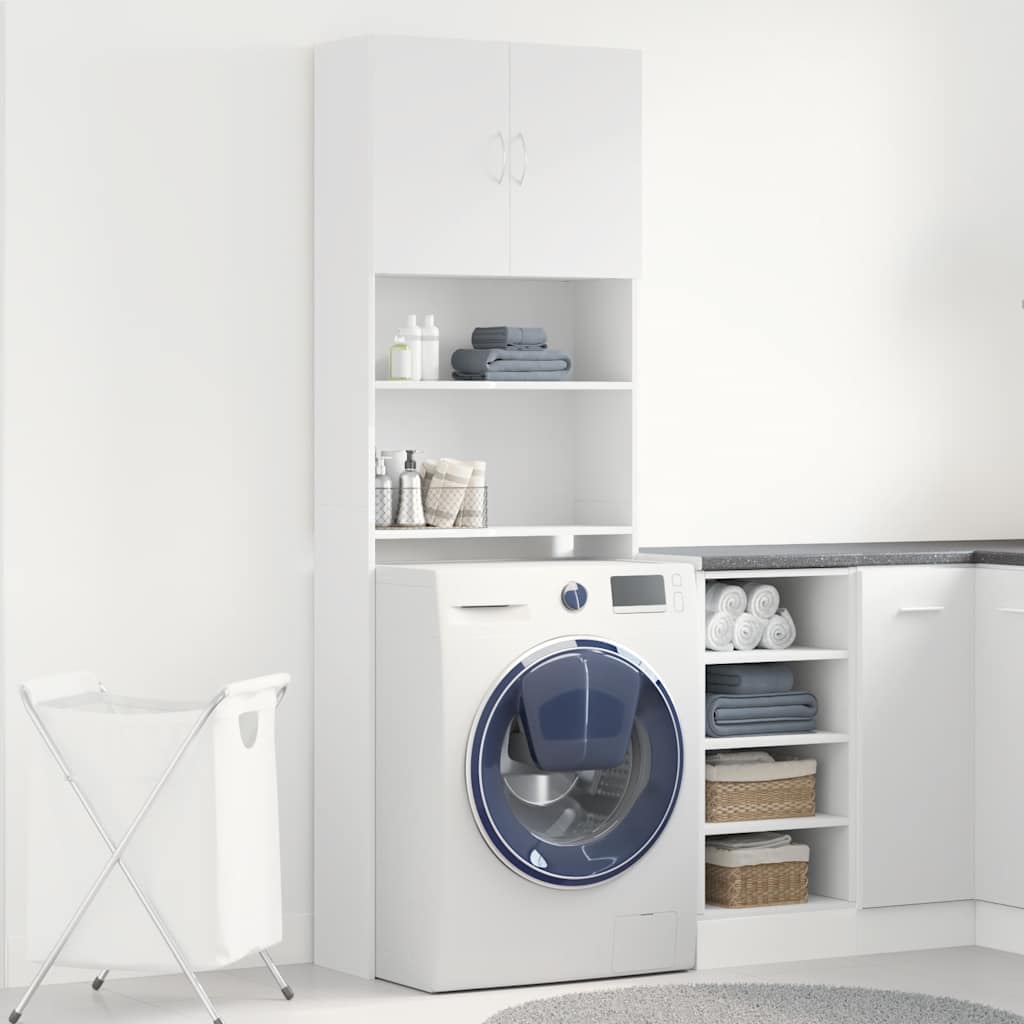 vidaXL Washing Machine Cabinet White 64x24x190 cm Engineered Wood