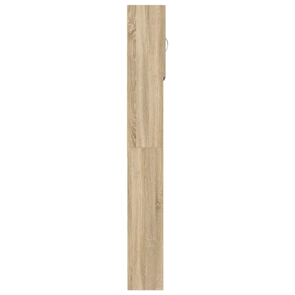 Washing Machine Cabinet Sonoma Oak 64x24x190 cm Engineered Wood