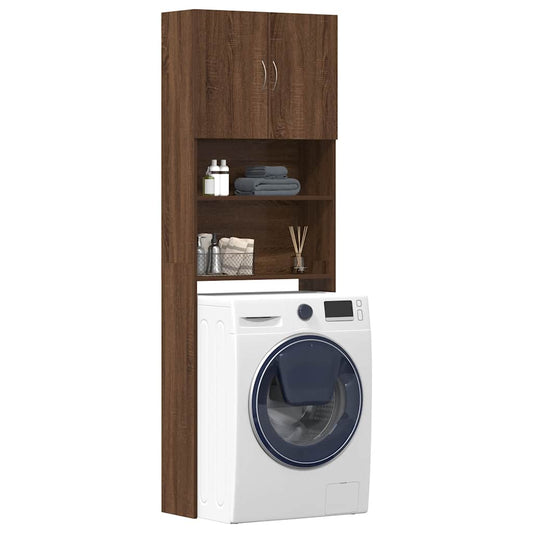 vidaXL Washing Machine Cabinet Brown Oak 64x24x190 cm Engineered Wood