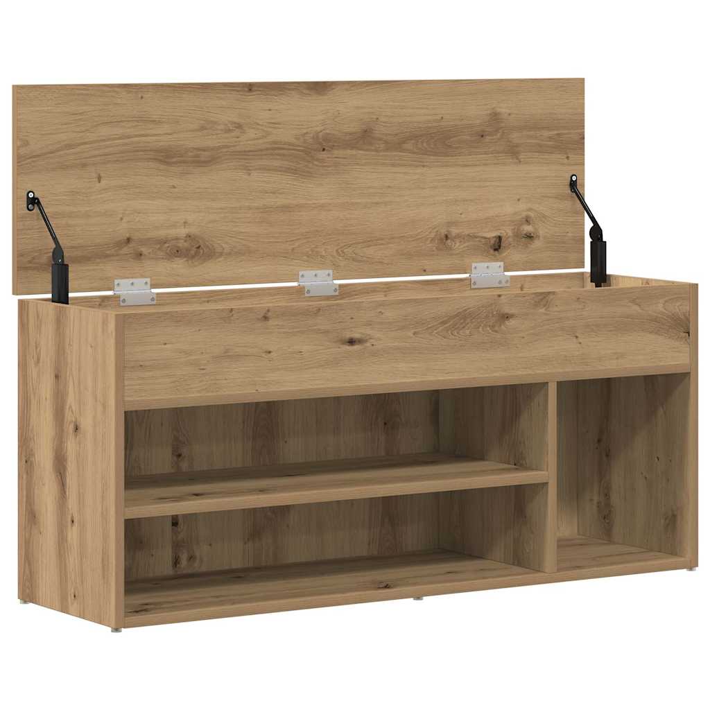 Shoe Bench Artisan Oak 102x30.5x45 cm Engineered Wood