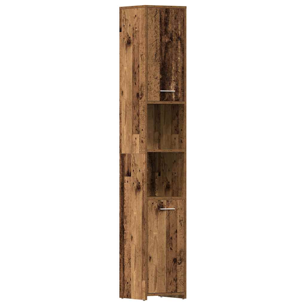 Bathroom Cabinet Old Wood 30x30x183,5 cm Engineered Wood