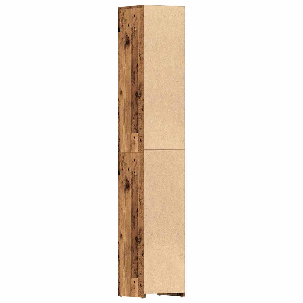 Bathroom Cabinet Old Wood 30x30x183,5 cm Engineered Wood