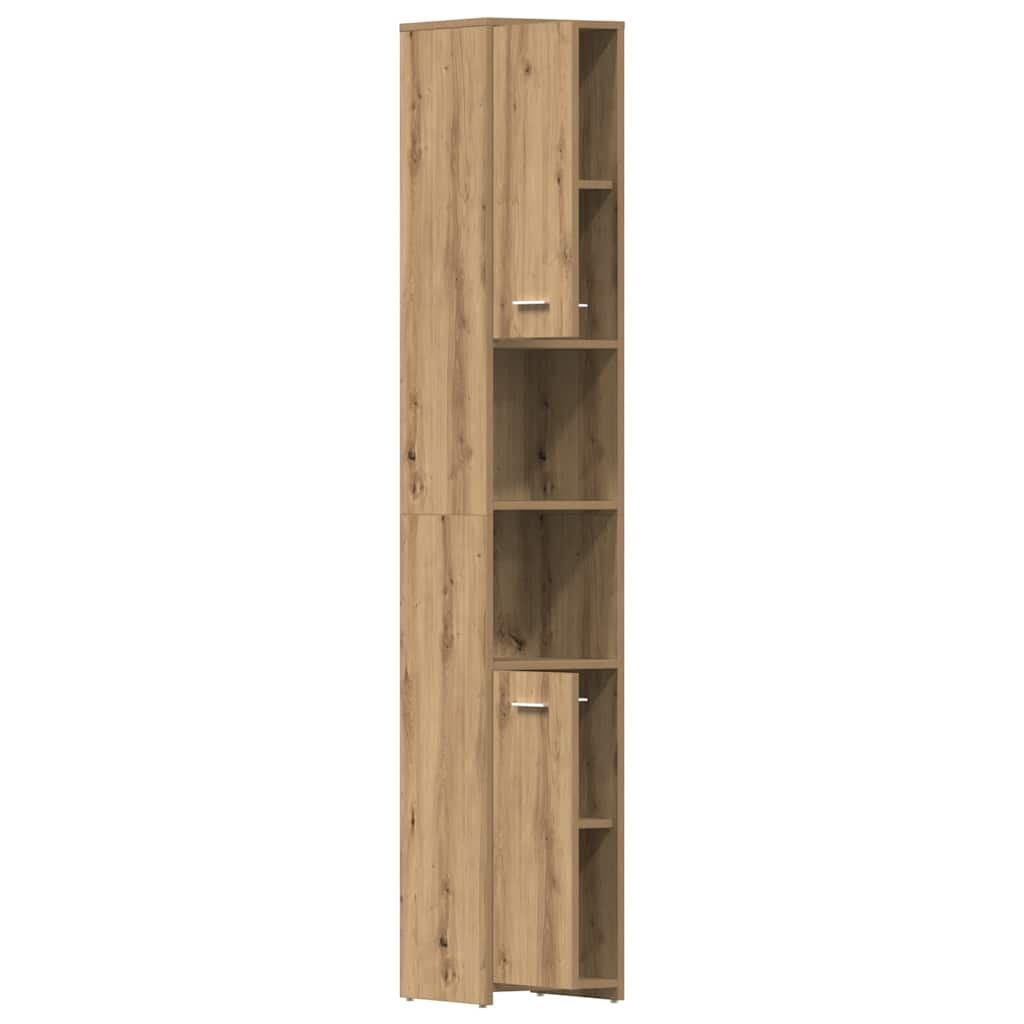 vidaXL Bathroom Cabinet Artisan Oak 30x30x183.5 cm Engineered Wood