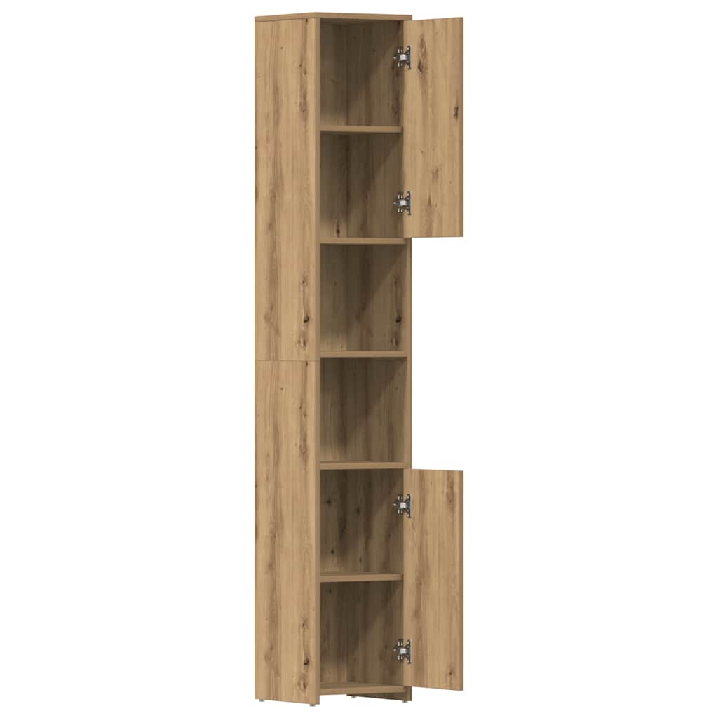 Bathroom Cabinet Artisan Oak 30x30x183,5 cm Engineered Wood