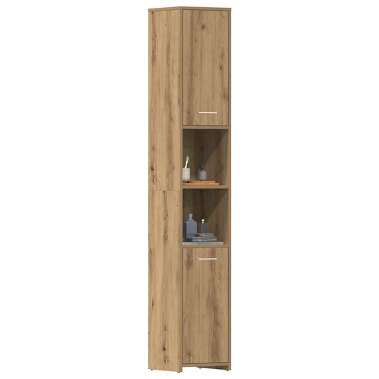 Bathroom Cabinet Artisan Oak 30x30x183,5 cm Engineered Wood