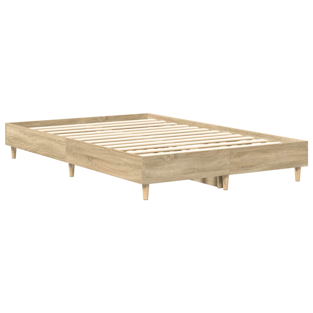 Bed Frame No Mattress Sonoma Oak 120x200 cm Engineered Wood