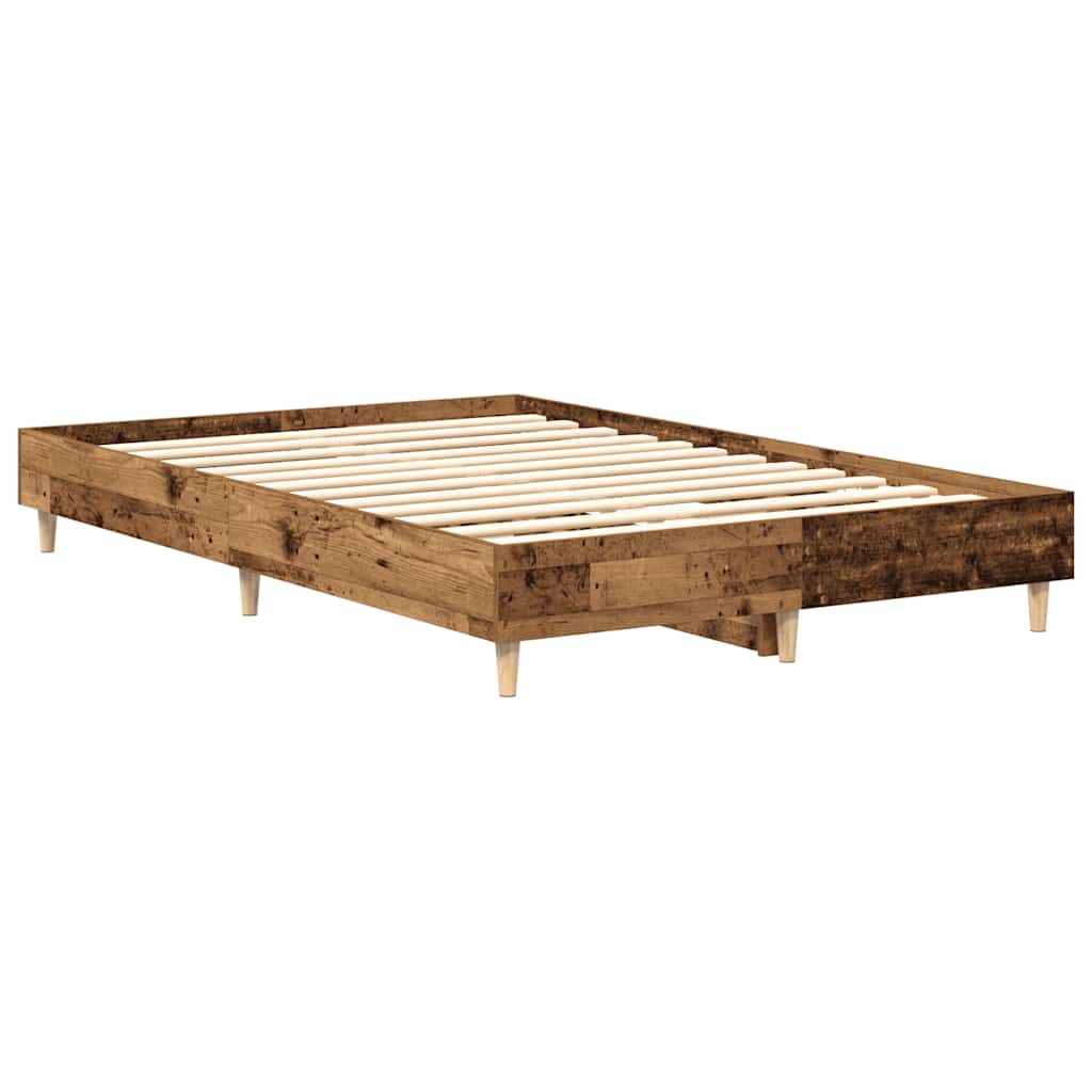 Bed Frame No Mattress Old Wood 120x200 cm Engineered Wood