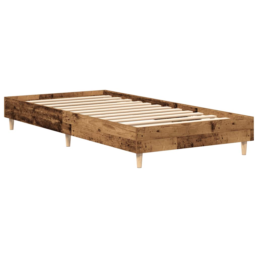 Bed Frame No Mattress Old Wood 90x200 cm Engineered Wood