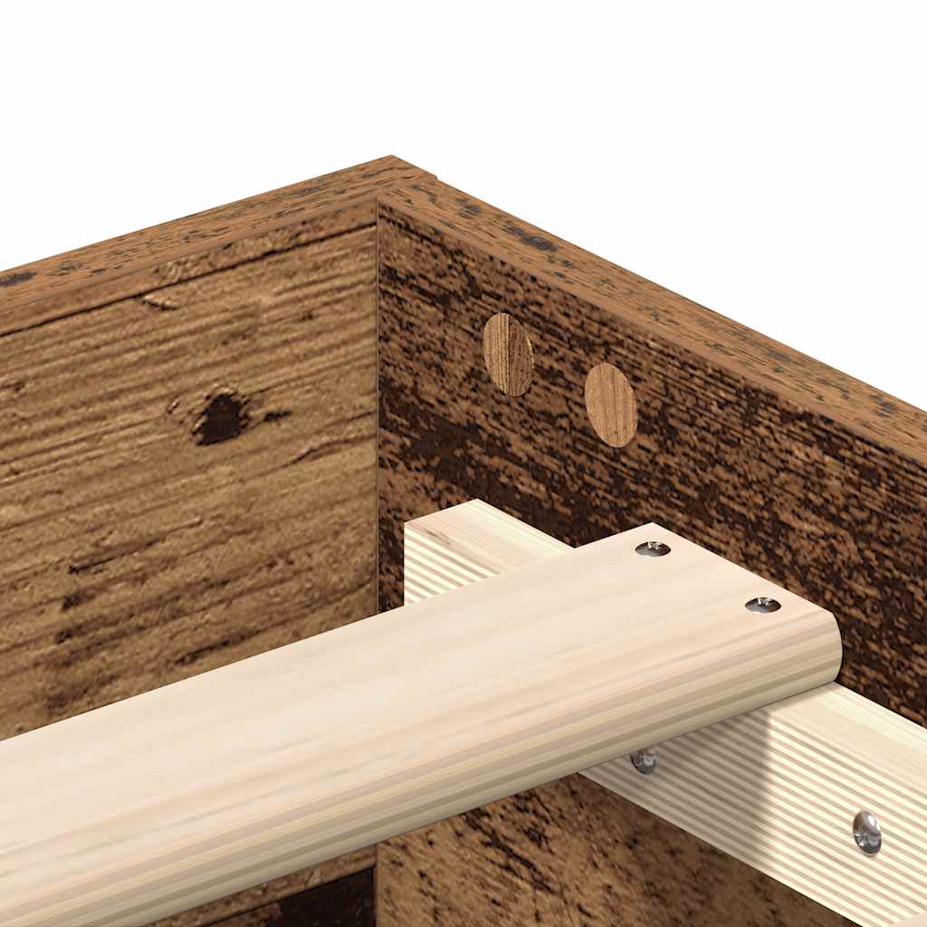 Bed Frame No Mattress Old Wood 90x200 cm Engineered Wood