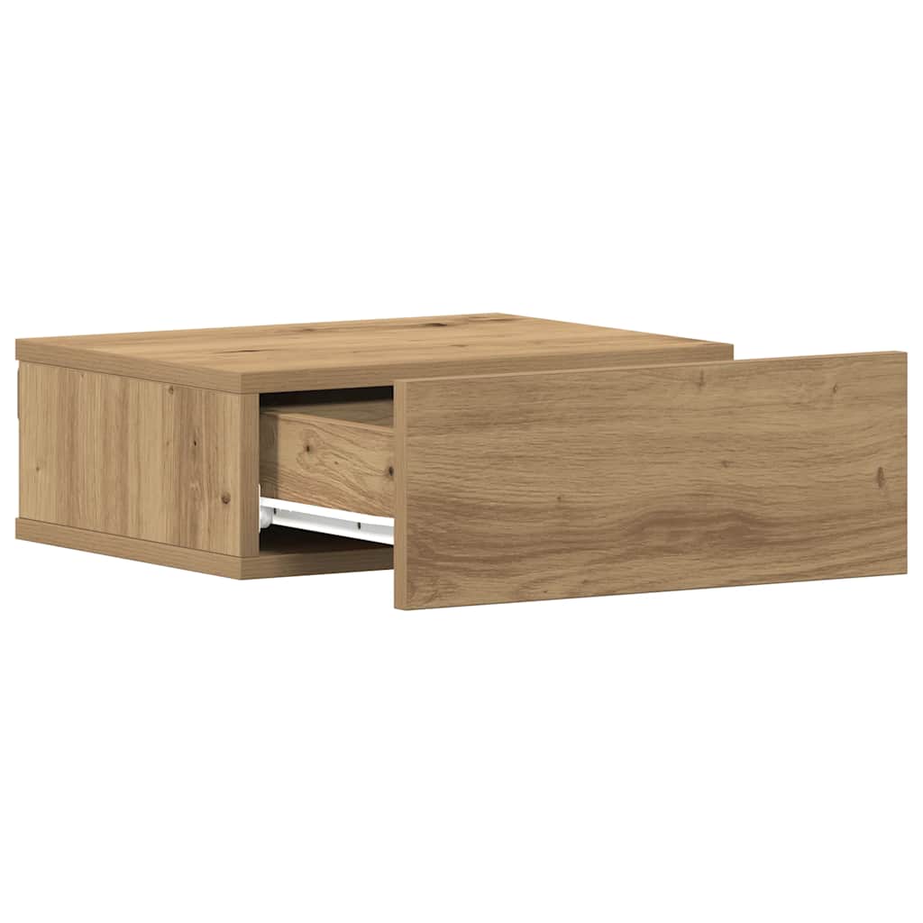 vidaXL Floating Nightstand Artisan Oak 40x32x15 cm Engineered Wood