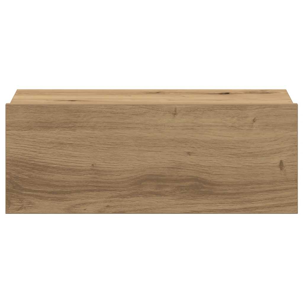 vidaXL Floating Nightstand Artisan Oak 40x32x15 cm Engineered Wood