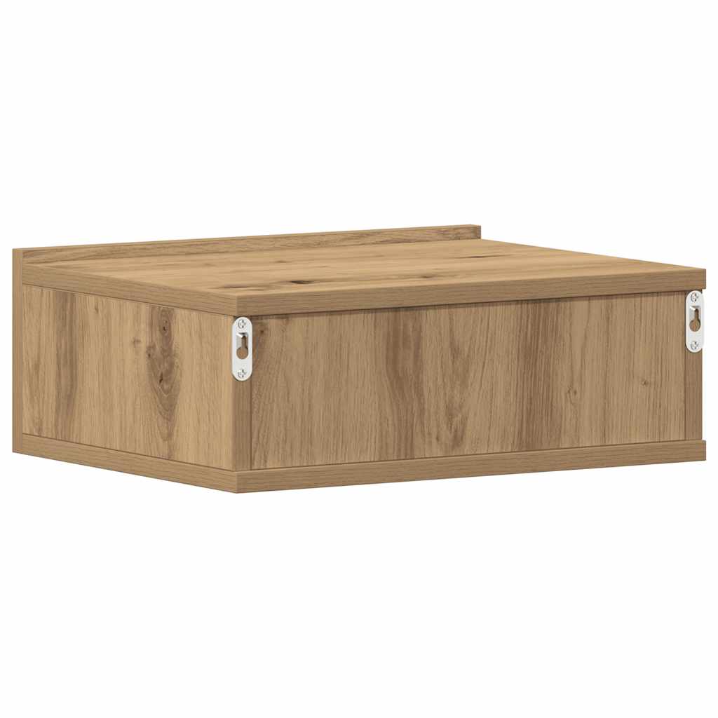 vidaXL Floating Nightstand Artisan Oak 40x32x15 cm Engineered Wood