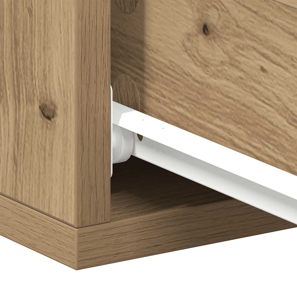 vidaXL Floating Nightstand Artisan Oak 40x32x15 cm Engineered Wood