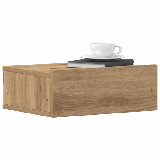 vidaXL Floating Nightstand Artisan Oak 40x32x15 cm Engineered Wood