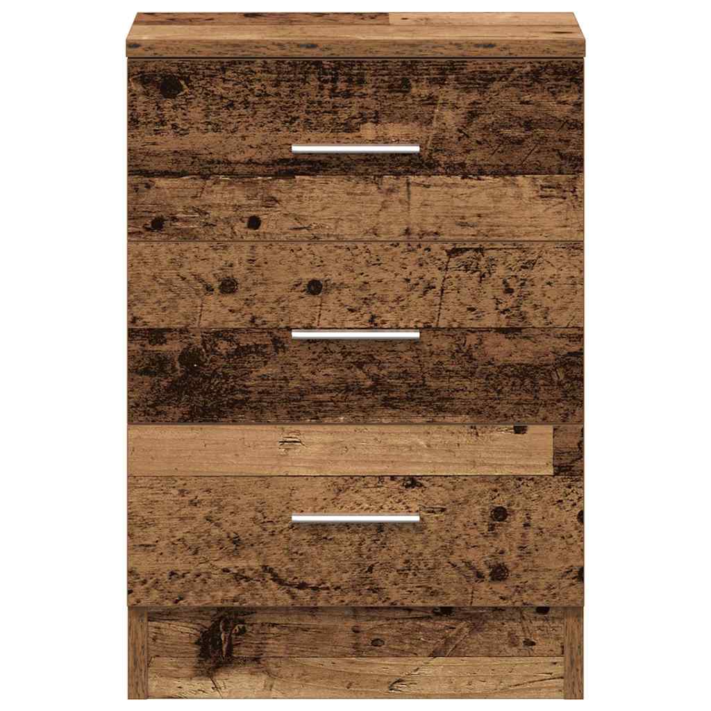 vidaXL Bedside Cabinet Old Wood 38x35x55 cm Engineered Wood