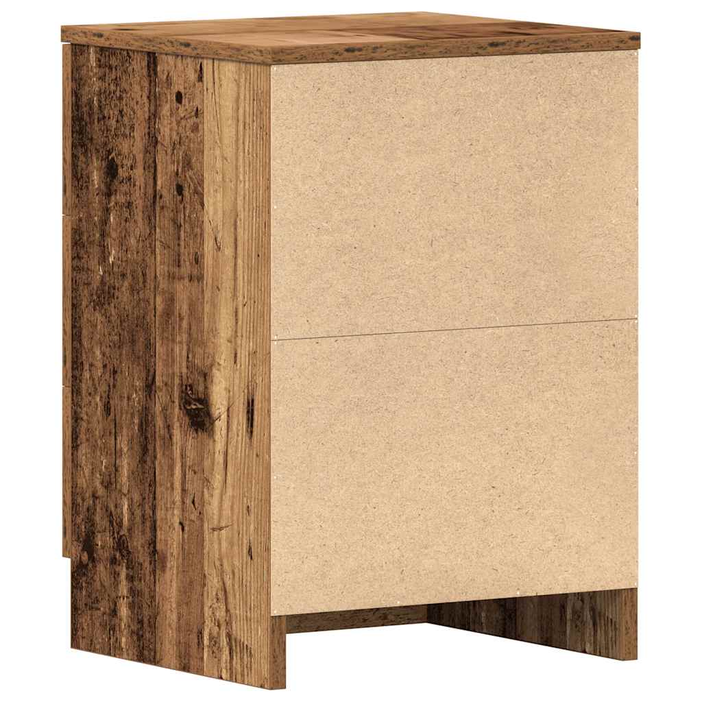 vidaXL Bedside Cabinet Old Wood 38x35x55 cm Engineered Wood