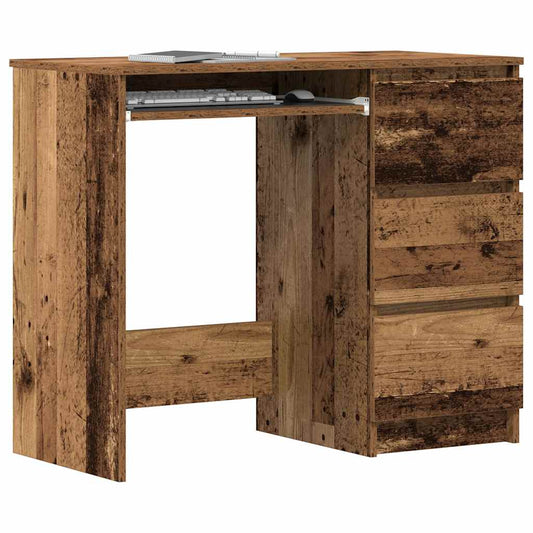 vidaXL Desk Old Wood 90x45x76 cm Engineered Wood