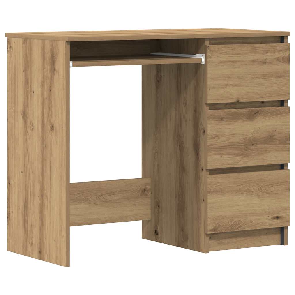 vidaXL Desk Artisan Oak 90x45x76 cm Engineered Wood