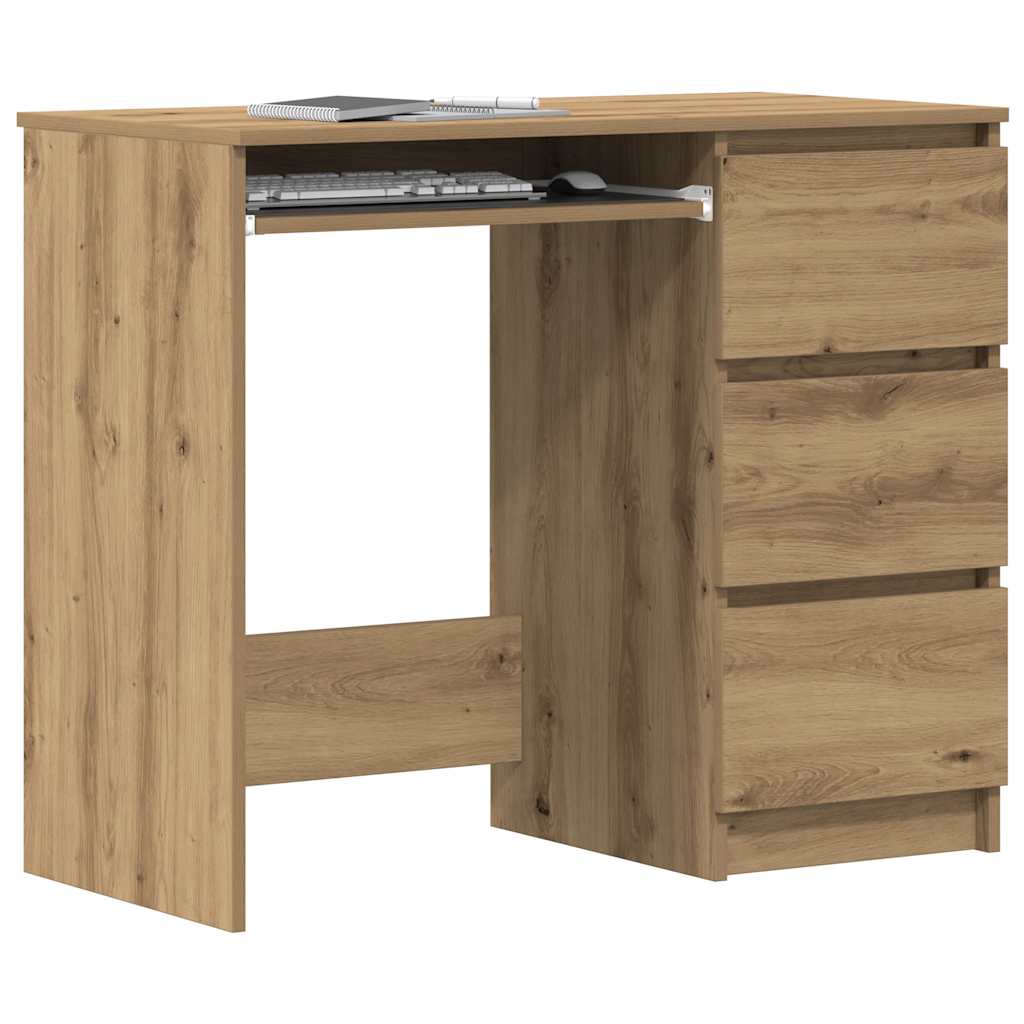 vidaXL Desk Artisan Oak 90x45x76 cm Engineered Wood