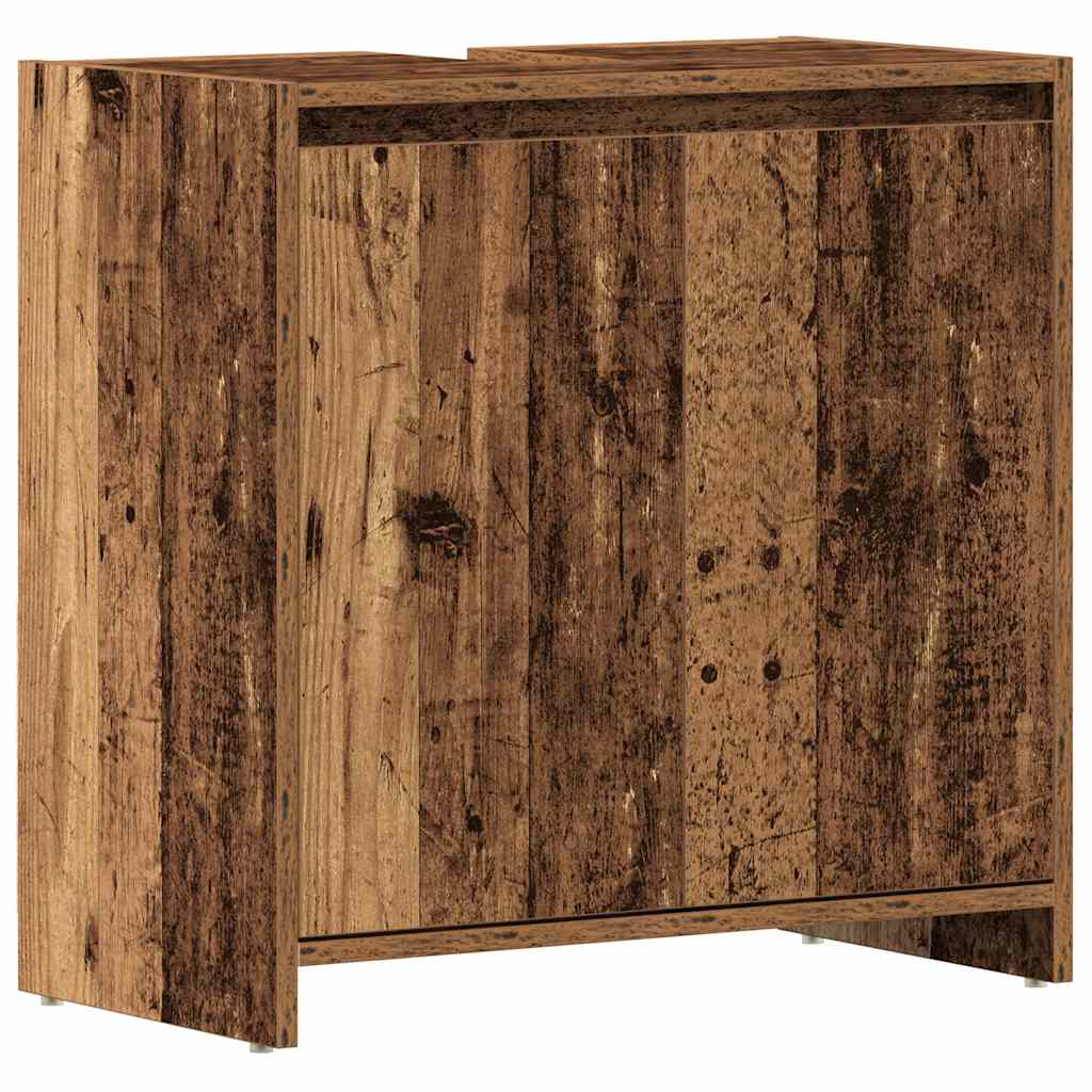 vidaXL Bathroom Sink Cabinet Old Wood 60x33x60 cm Engineered Wood