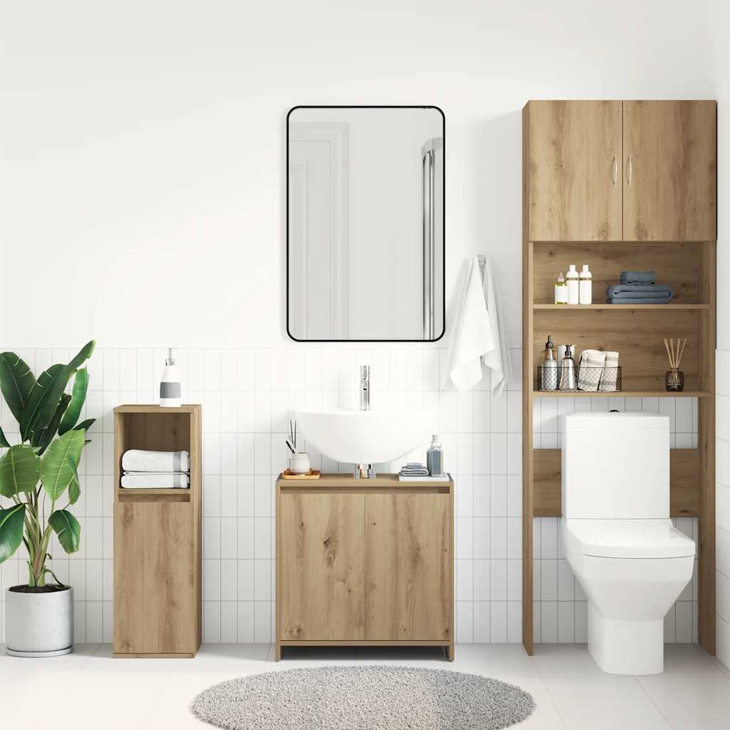 vidaXL Bathroom Sink Cabinet Artisan Oak 60x33x60 cm Engineered Wood