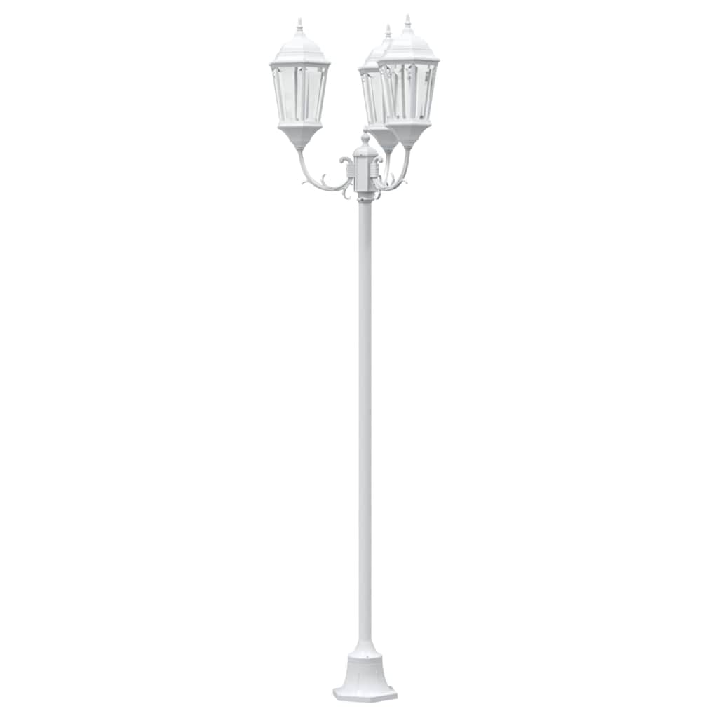 Garden Light White 57 x 49 x 241 cm Aluminium and Glass