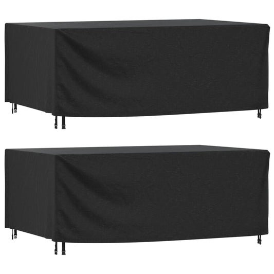 vidaXL Garden Furniture Covers 2 pcs Black 240x140x90 cm Waterproof 420D