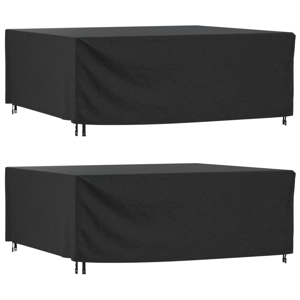 vidaXL Garden Furniture Covers 2 pcs Black 250x210x90 cm Waterproof 420D