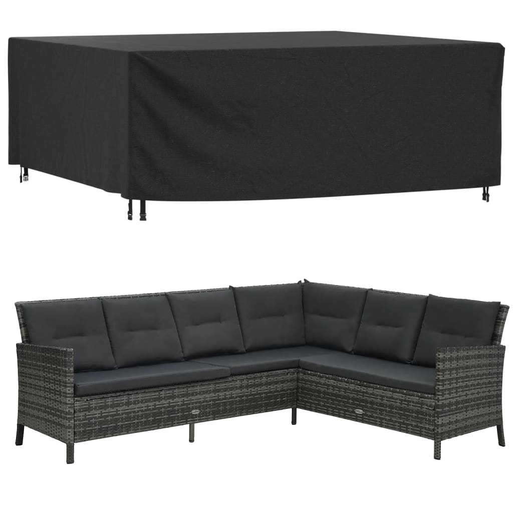 vidaXL Garden Furniture Covers 2 pcs Black 250x210x90 cm Waterproof 420D