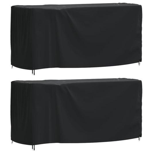 vidaXL Garden Furniture Covers 2 pcs Black 180x70x90 cm Waterproof 420D