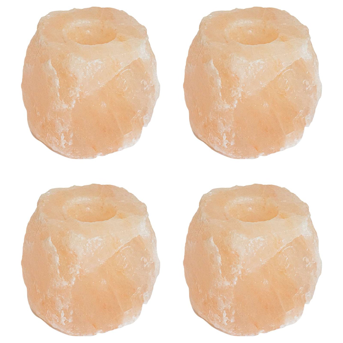 Salt Stone Tealight Holders Pink Rock Salt