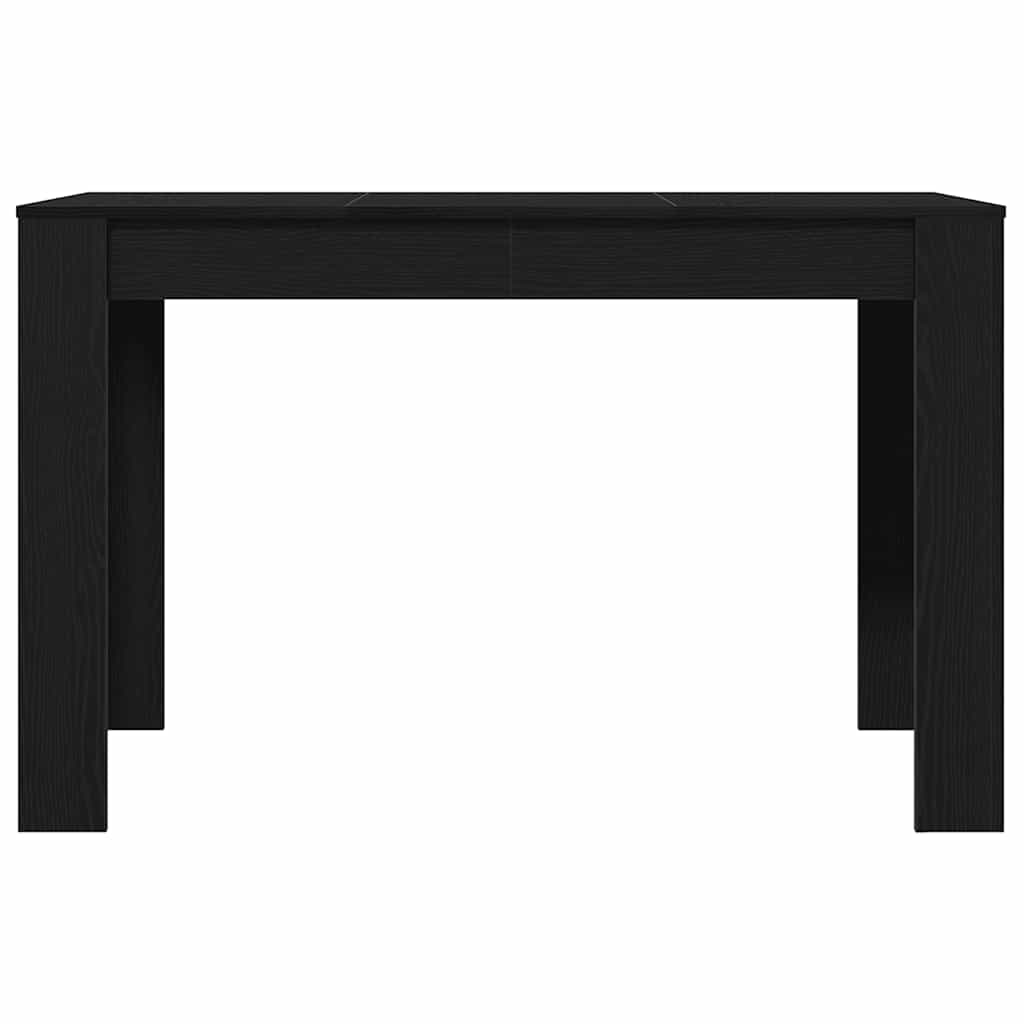 Dining Table Black Oak 120x60x76 cm Engineered Wood