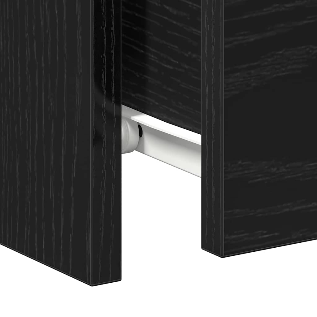 Bedside Cabinet Black Oak 30 x 30 x 40 cm Engineered Wood