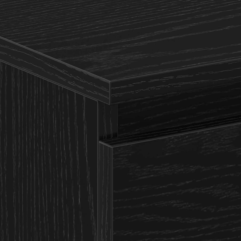 Bedside Cabinet 2 pcs Black Oak 30 x 30 x 40 cm Engineered Wood