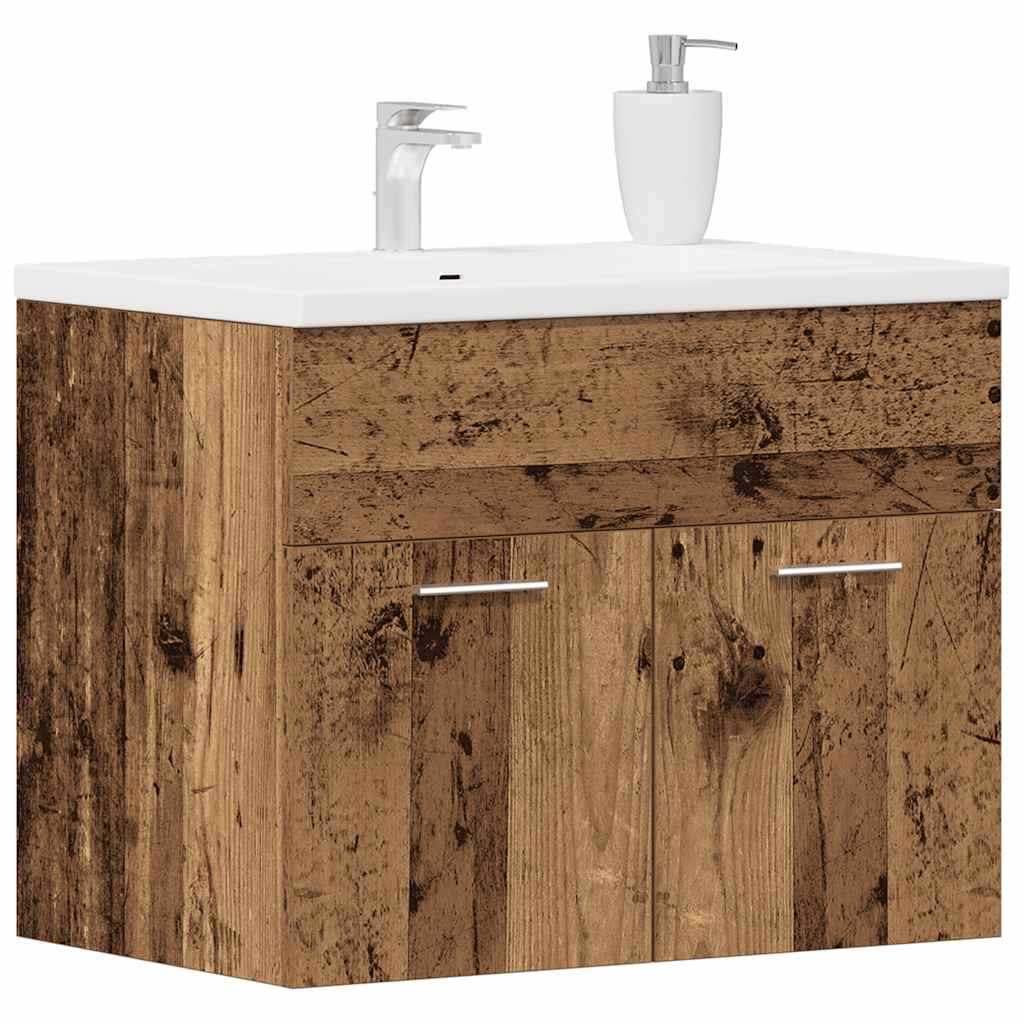 Bathroom Sink Cabinet Old Wood 60x38.5x46 cm Engineered Wood