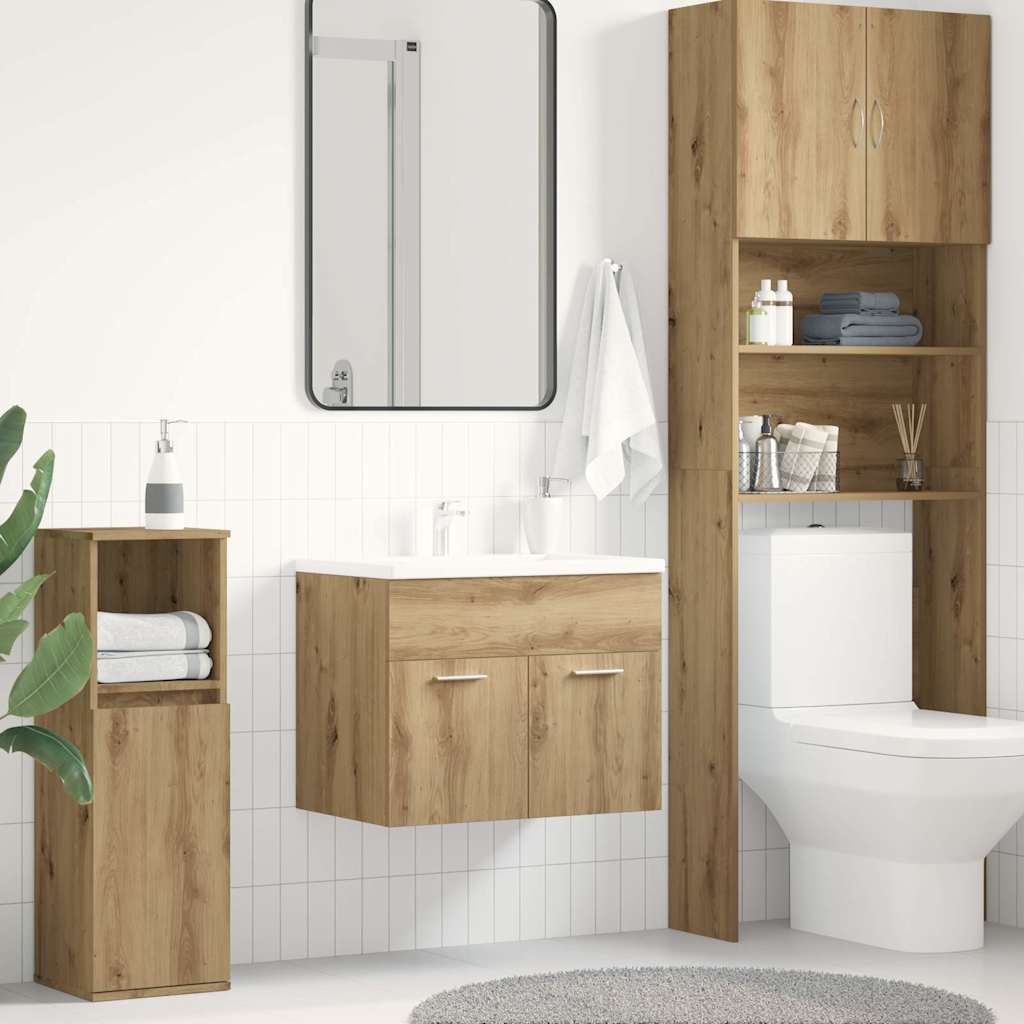 Bathroom Sink Cabinet Artisan Oak 60x38.5x46 cm Engineered Wood