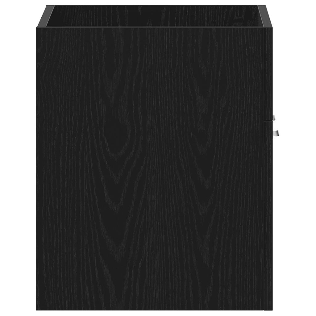 Bathroom Sink Cabinet Black Oak 60x38.5x46 cm Engineered Wood