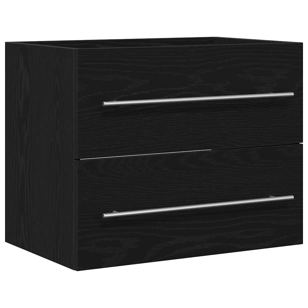 Bathroom Sink Cabinet Black Oak 60x38,5x48 cm Engineered Wood
