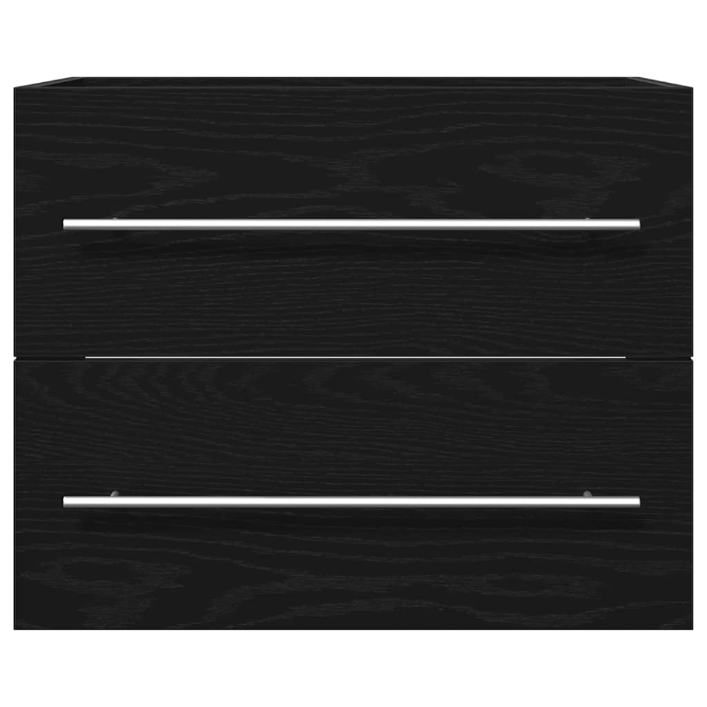 Bathroom Sink Cabinet Black Oak 60x38,5x48 cm Engineered Wood