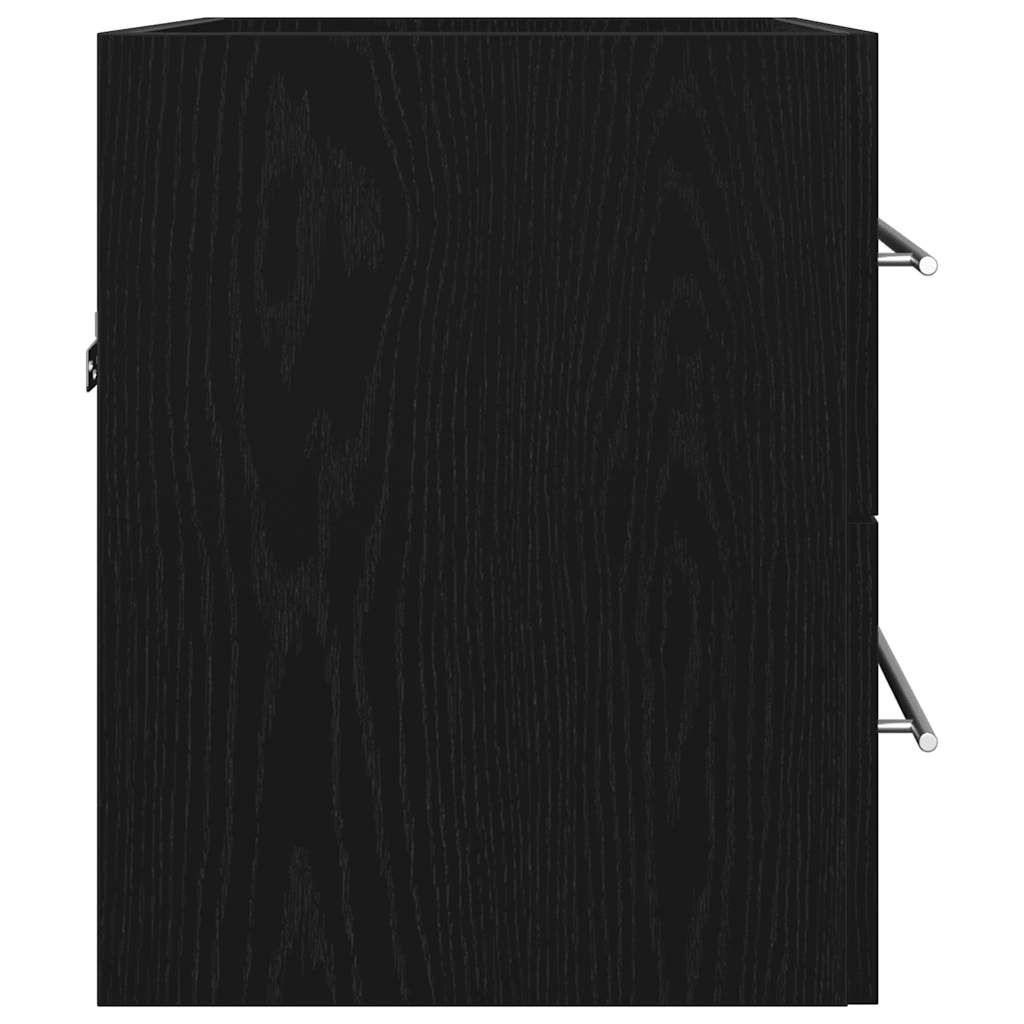 Bathroom Sink Cabinet Black Oak 60x38,5x48 cm Engineered Wood