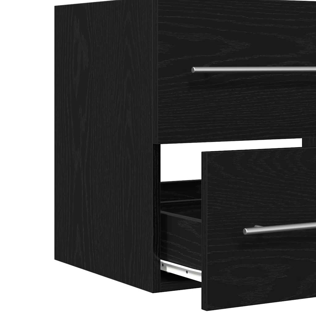 Bathroom Sink Cabinet Black Oak 60x38,5x48 cm Engineered Wood