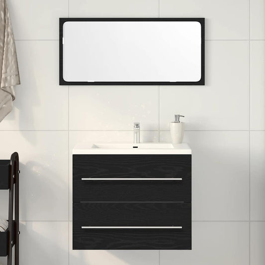 Bathroom Sink Cabinet Black Oak 60x38,5x48 cm Engineered Wood