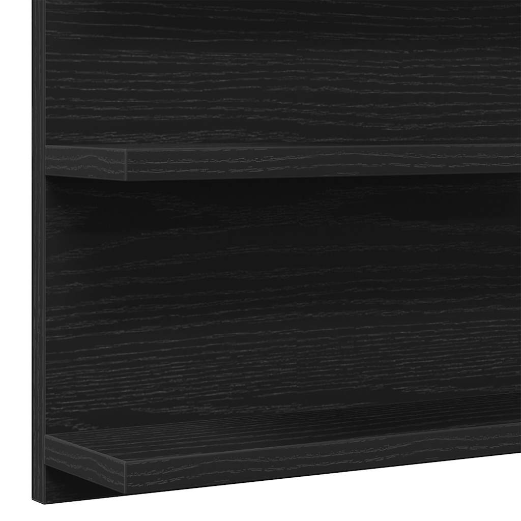 vidaXL Bathroom Mirror Cabinet Black Oak 90x11x45 cm Engineered Wood