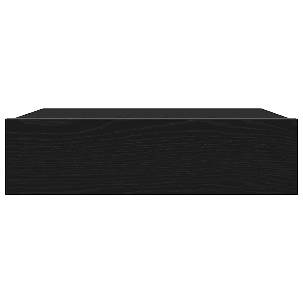 TV Cabinet with LED Lights Black Oak 60x35x15,5 cm